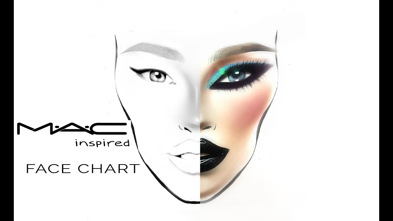 Makeup face charts blank